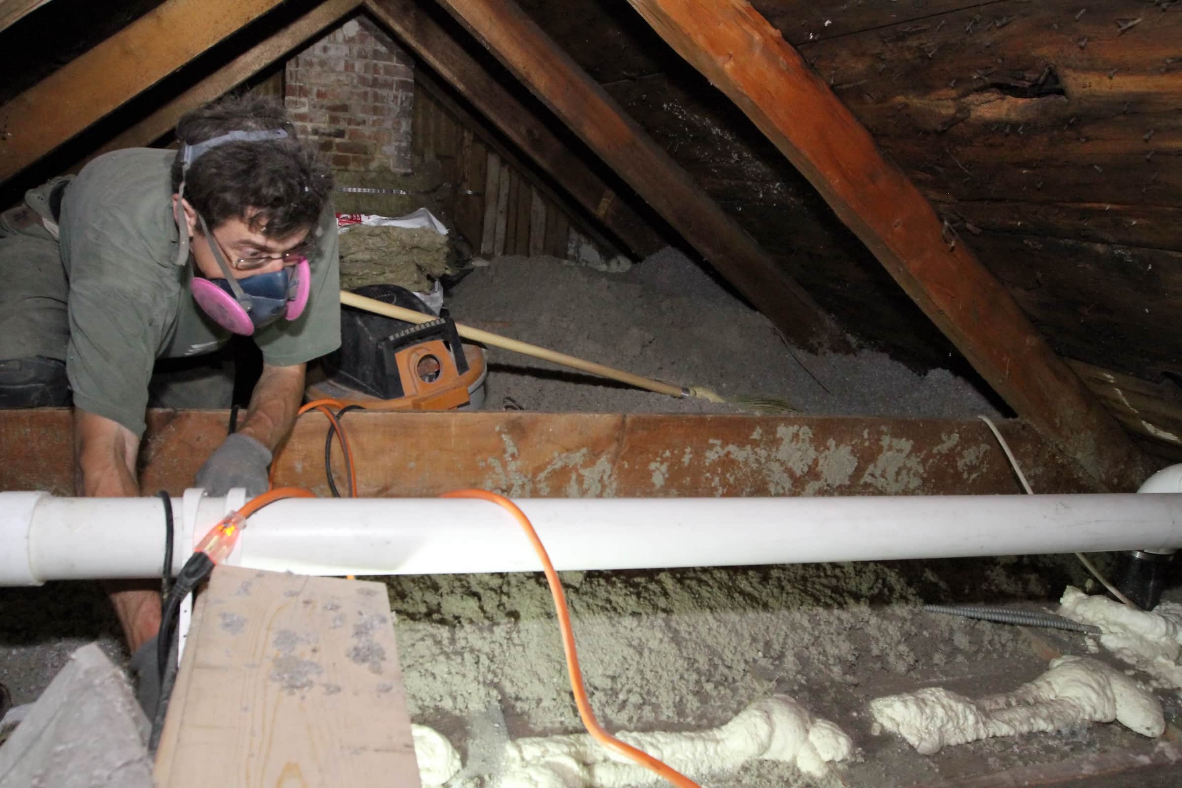 Evergreen Home Performance Team Air Sealing In Attic
