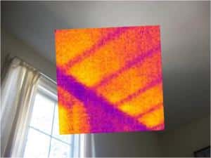Thermal Image Of Heat In Ceiling