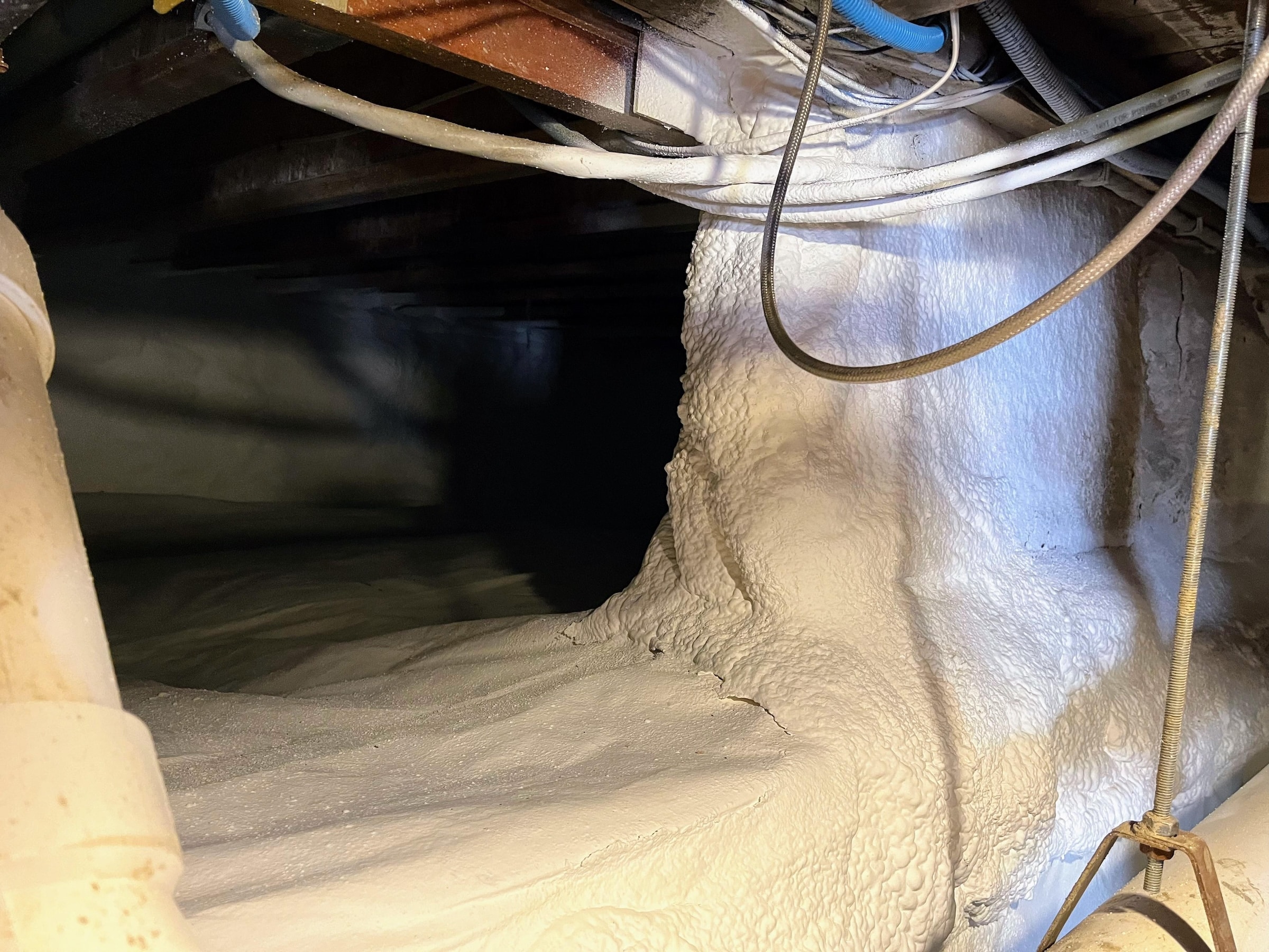 basement waterproof crawlspace encapsulation job