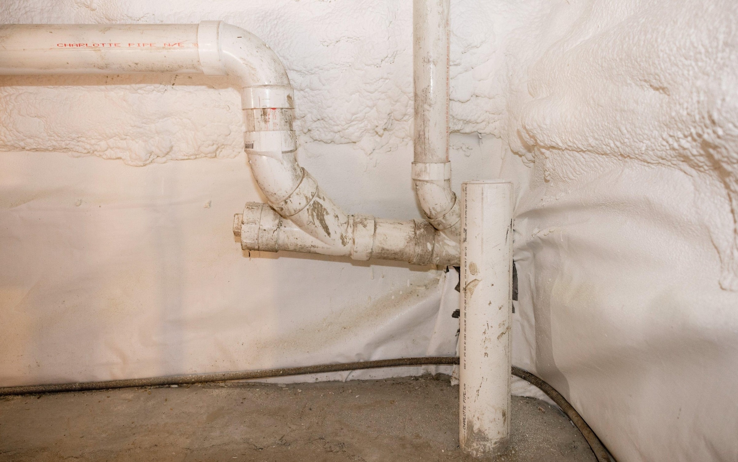 Maine basement insulated with spray foam insulation